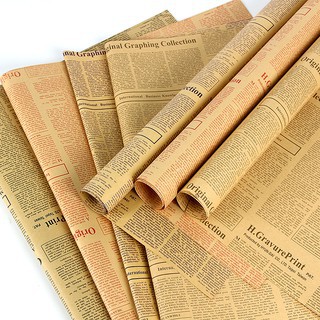 

[ , ] Kertas Koran Kado/ English news paper flower wrap