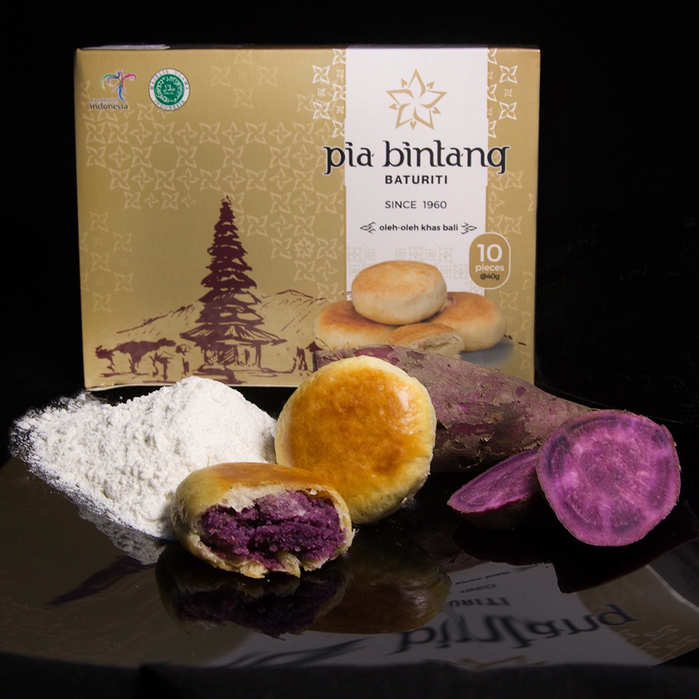 

Pia Bintang Kue Camilan Khas Bali Rasa Ubi Ungu