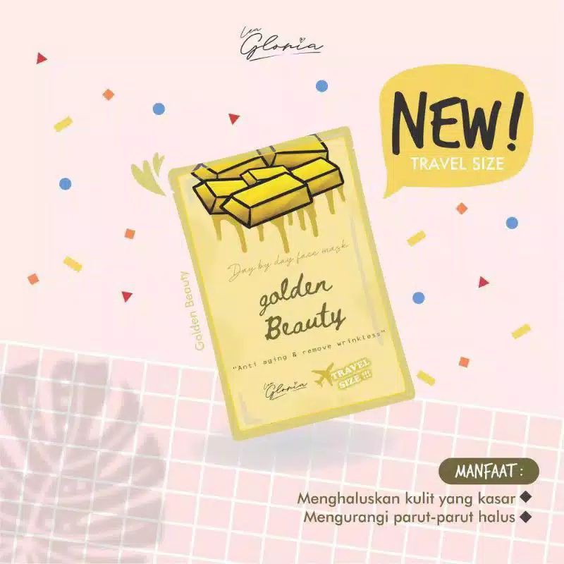 Golden beauty masker organik by lea gloria | masker wash off