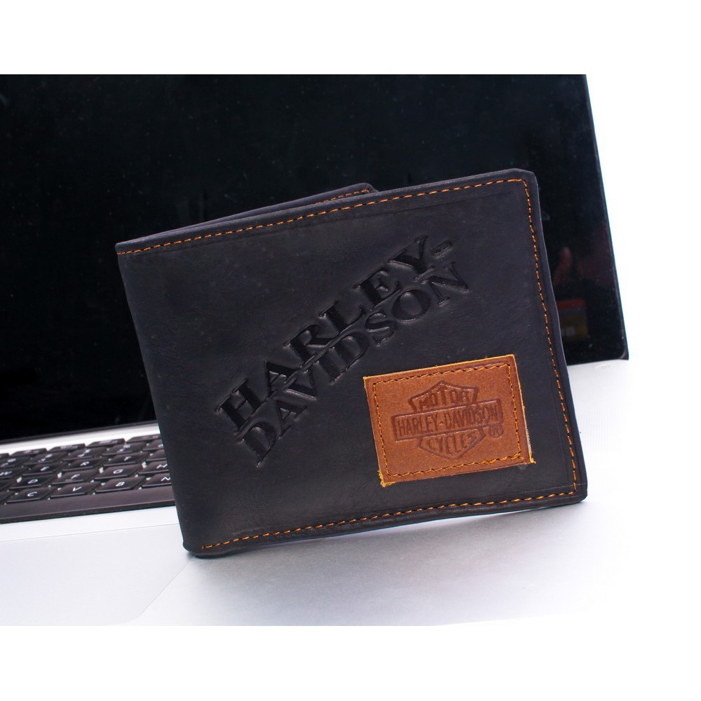 Dompet Kulit Pria HARLEY DAVIDSON ORIGINAL( 100% Full Kulit Sapi Asli ) TANPA KAIN FURING