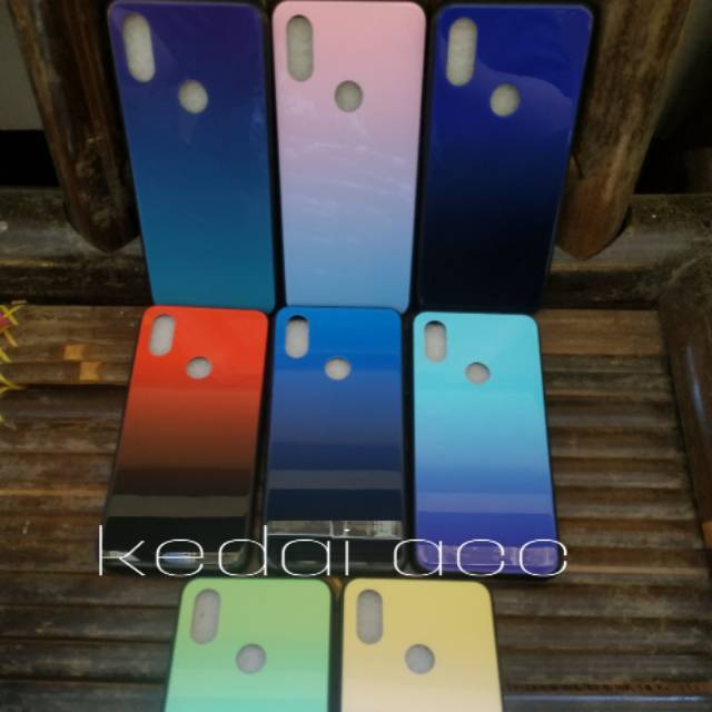 XIAOMI MI6X MI 6X CASE FUZE GLASS RAINBOW HARD CASE CASING TEMPERED GLASS MI6X