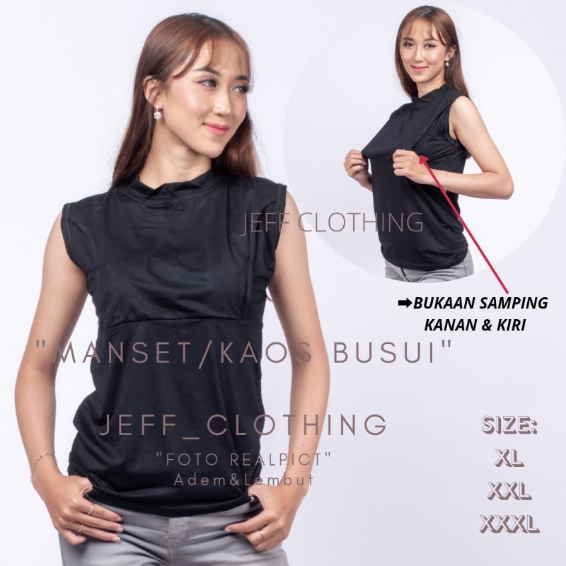 Baju Kaos Busui Tanpa Lengan | Kaos Menyusui Premium | Baju Menyusui | Kaos Busui | Baju Busui