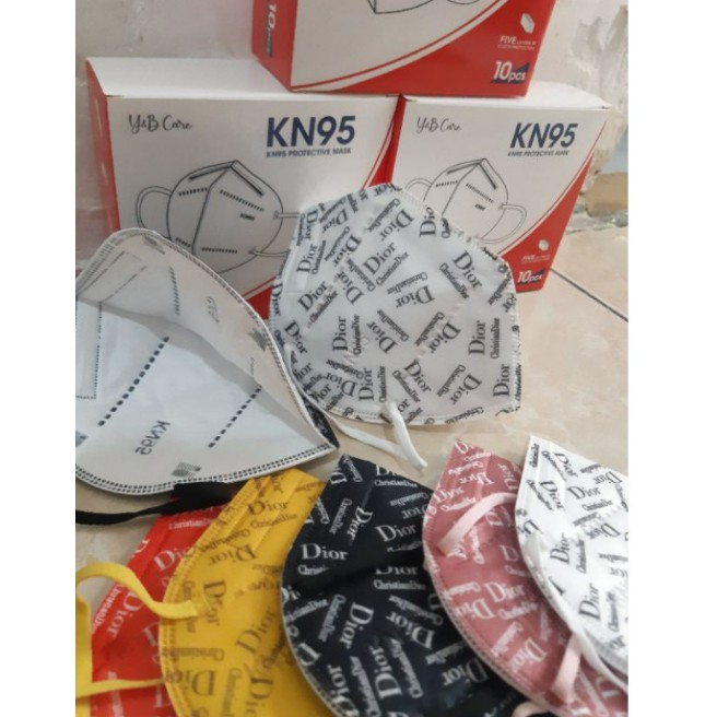 MASKER KN95 BRANDED MOTIF DIOR / FASHION BRANDED MASK / MASKER KN95 FASHION