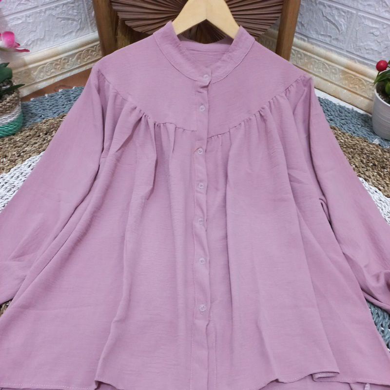 RASHIFA SHIRT BLOUSE /KEMEJA ATASAN/ KEMEJA BLOUSE /ATASAN KEMEJA/RIANA BLOUSE