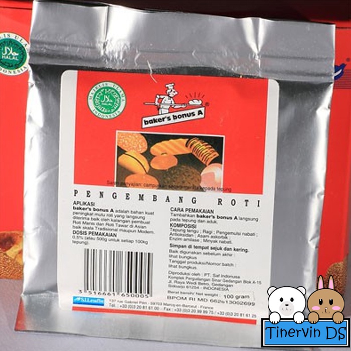 

BAKER'S BONUS A - Bread Improver / Pengembang / Pelembut Roti 500 gram