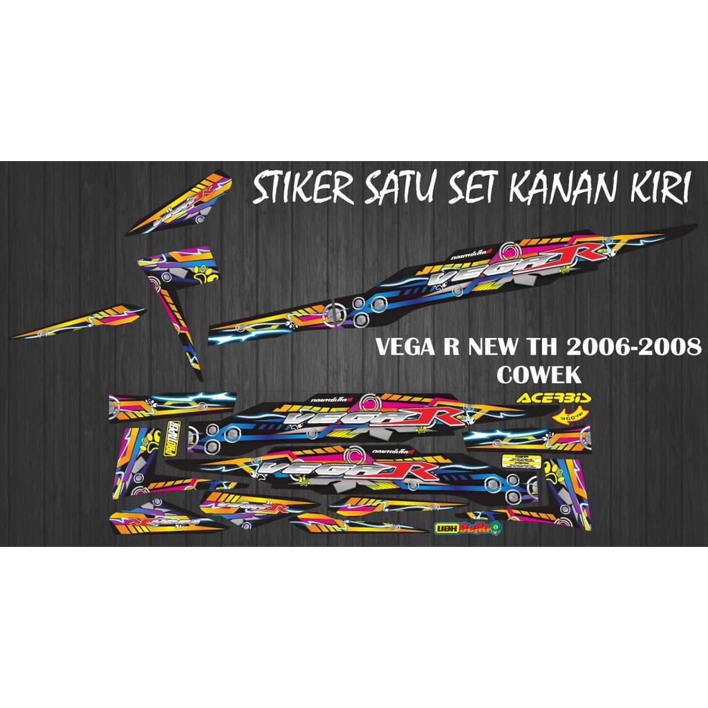 STIKER STRIPING VARIASI VEGA R NEW TH 2006-2008 COWEK