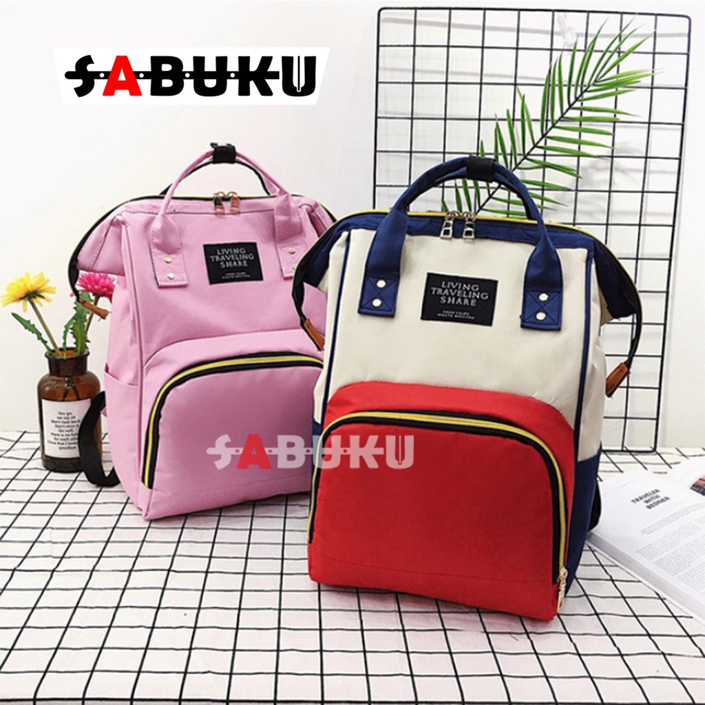 Tas Ransel Bayi Desain Style Korea  Tas Bayi Backpack Mom&amp;Baby Bag Multi-Function - 070