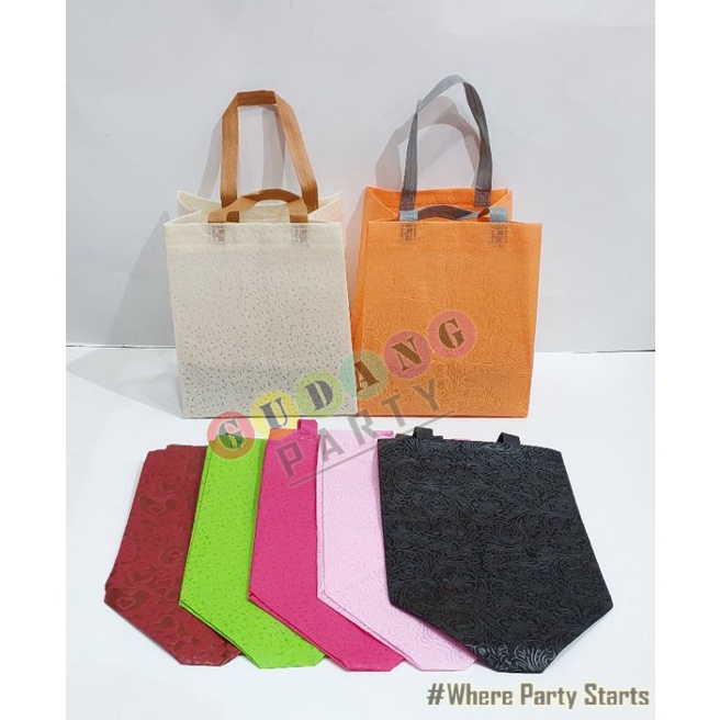 Spunbond Box Press Embos/Spunbond Embos/Goody Bag/Tas Souvenir/Tas Bingkisan/Handle Bag