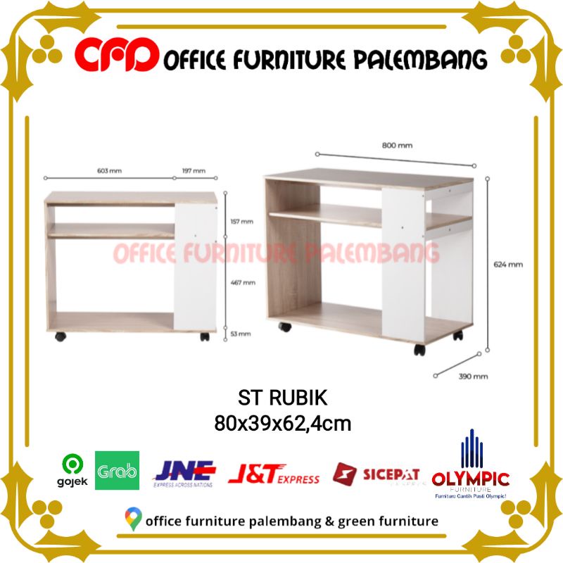 (cargo) meja sudut olympic ST RUBIK meja kantor meja kerja meja samping meja belajar meja printer
