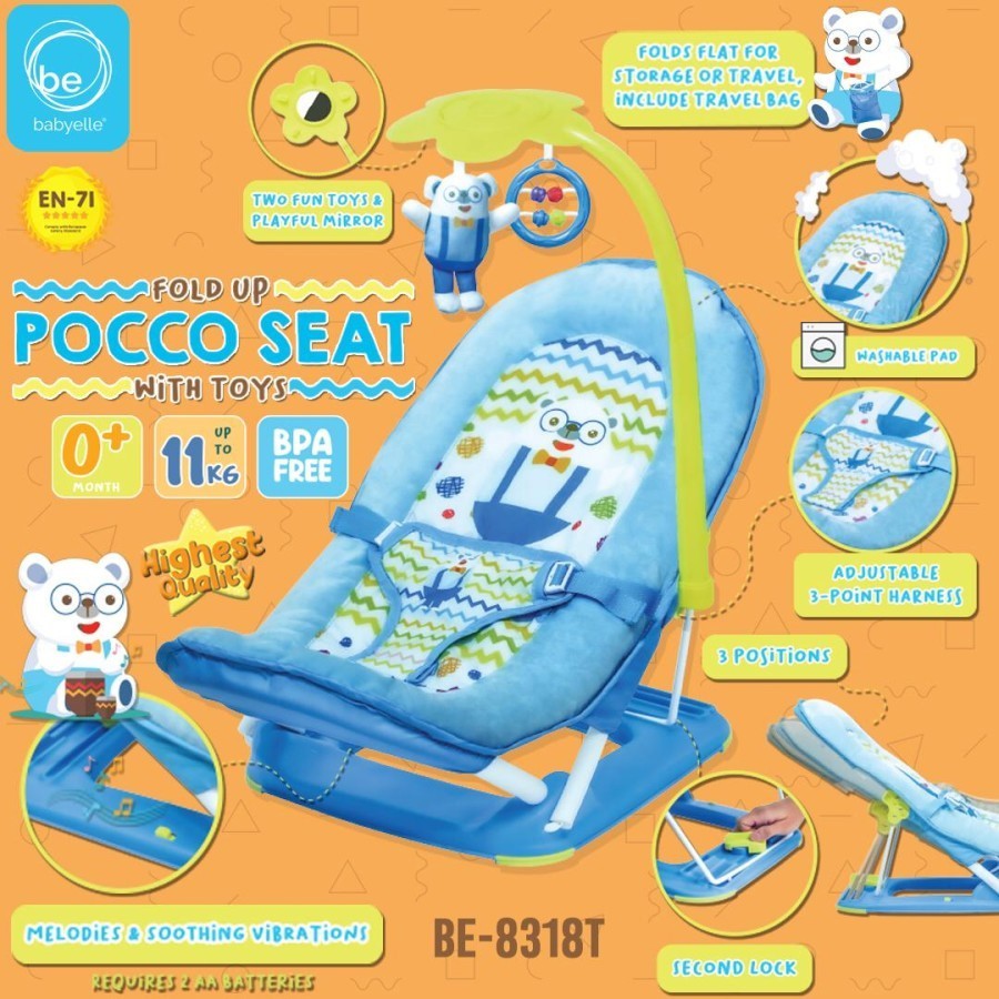 Fold Up Infant Seat Babyelle POCCO Seat Baby Bouncer Kursi Bayi Lipat