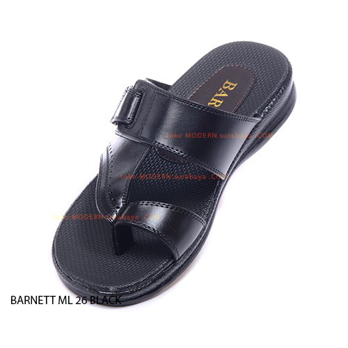 BARNETT ML 26 BLACK  sandal casual sopan pria slop flat flip flop