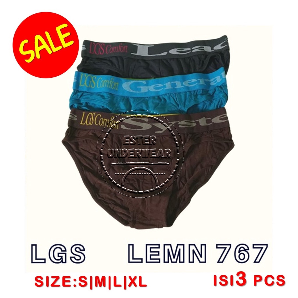 Celana Dalam LGS 767 ISI 3PCS|BRIEF LGS BAHAN MODAL SPANDEX