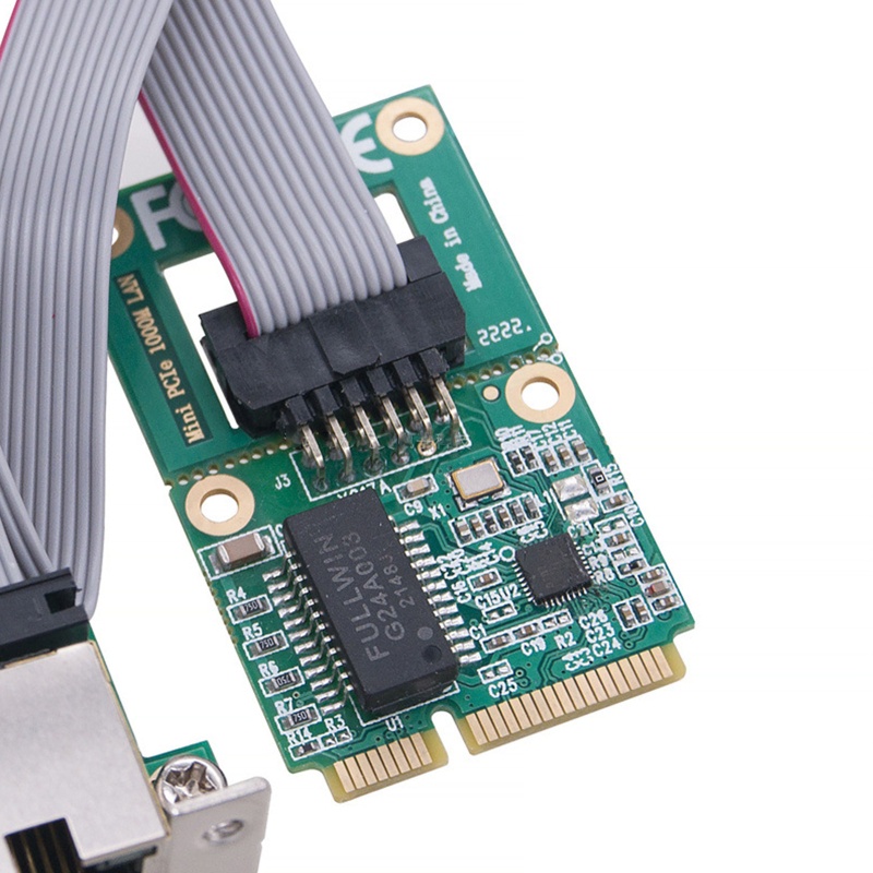 Btsg Card Kartu Mini PCI-E 1000Mbps Gigabit Ethernet NIC RJ45 LAN Adapter Untuk Komputer PC RTL8111F