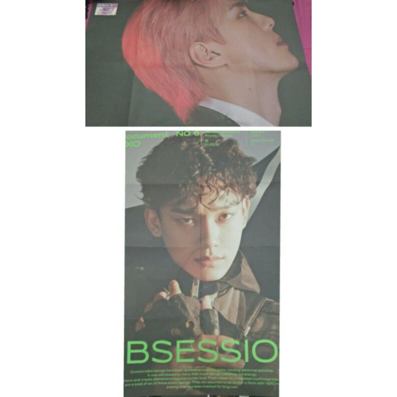 folded poster official sehun ocean ver/ fp official chen obsession exo ver