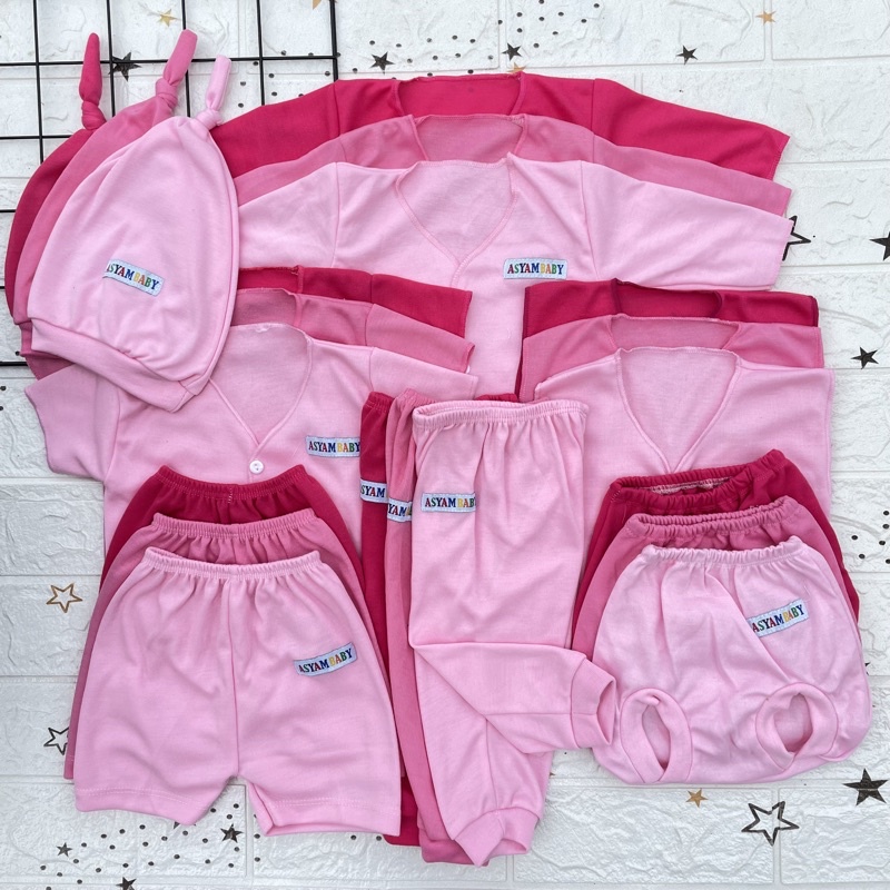 21 PCS Paket Hemat Paket Lengkap Bayi Baru Lahir Hampers Bayi Baru Lahir Perlengkapan Ibu Hamil Perlengkapan Bayi Newborn Gift Lahiran Gift Bayi Newborn  DNW BABY-21 SERI PINK