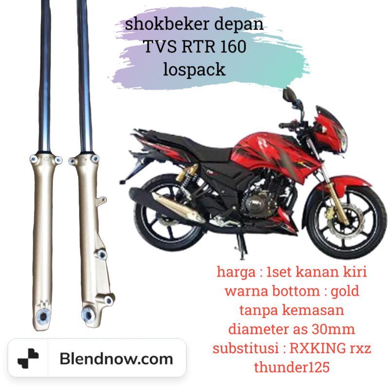 shokbeker shockbreaker shok depan TVS RTR 160 pnp segitiga yamaha RXking rxz rxs DT100