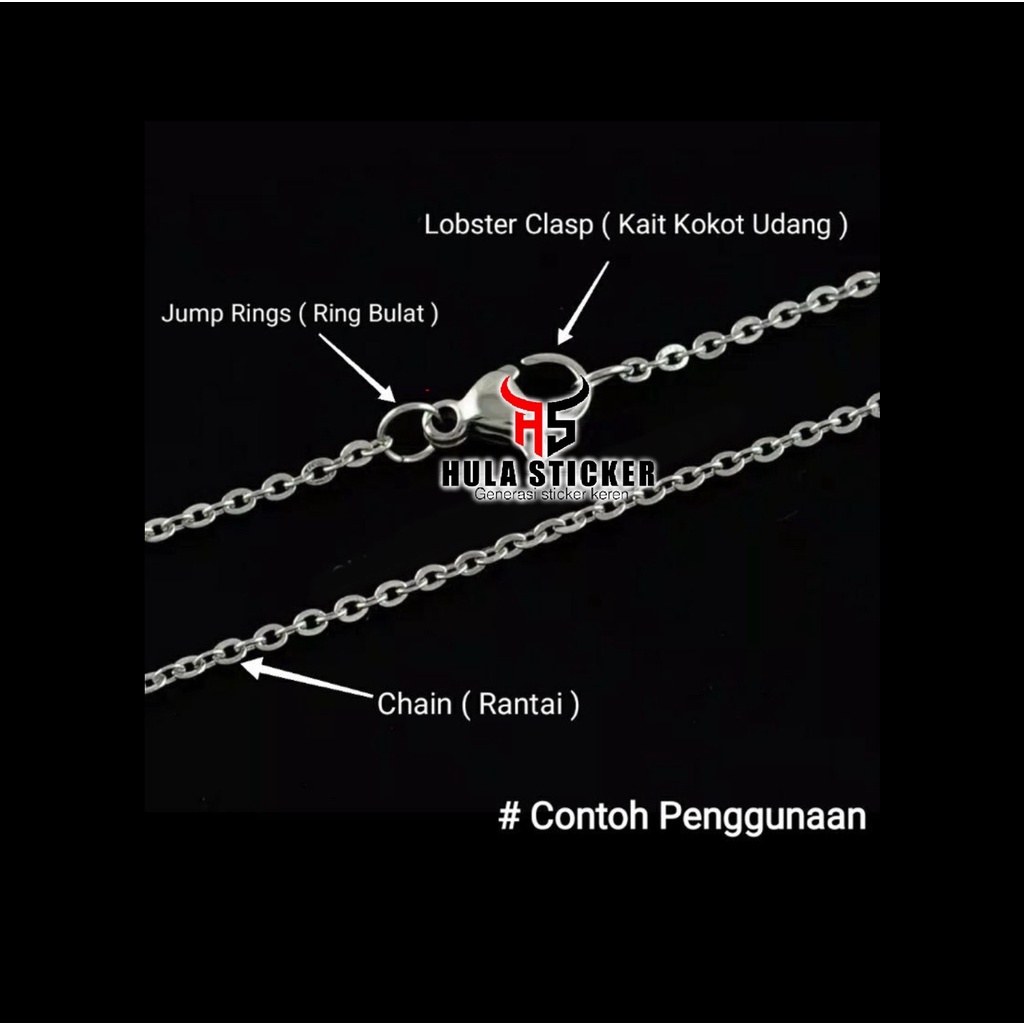 Ring Pengait Kalung Titanium Stainless Steel Anti Karat Jump Ring O