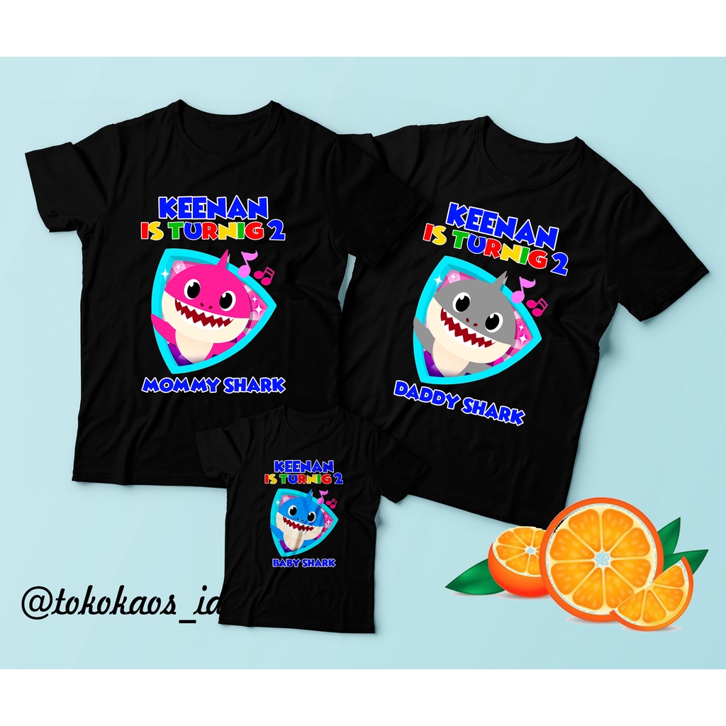 kaos baby shark / kaos custom / kaos couple