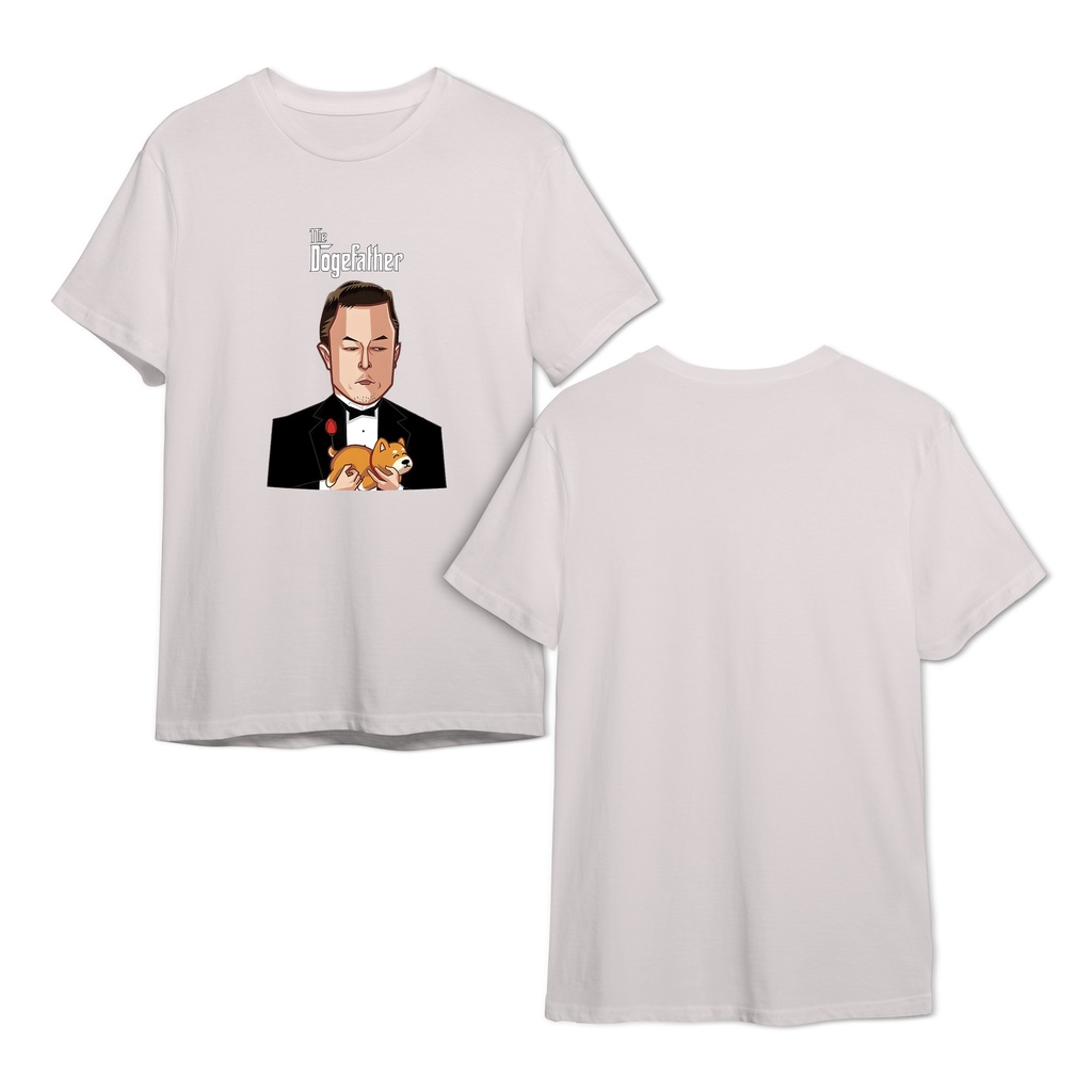 T-Shirt Adoption Kaos Cryptocurrency Elon Musk The Dogefather