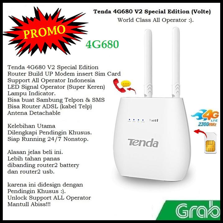 Tenda 4G680 V2 Se Router Wifi 4G Support All Operator Canggih 4G 680