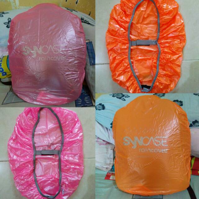 Rain Cover / Cover bag / Rain Coat / Jas Hujan Tas - transparan hitam