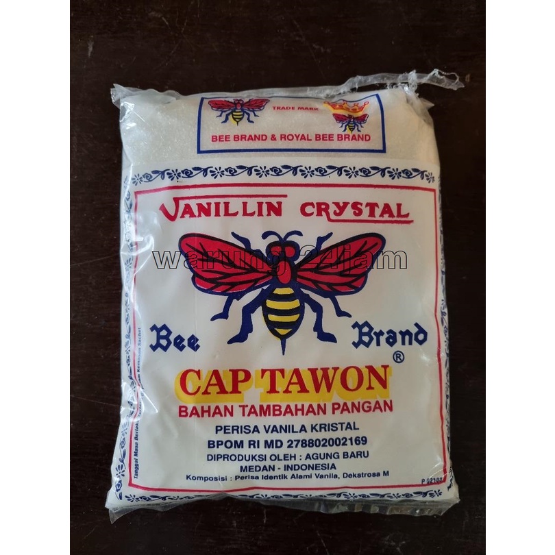 

vanillin crystal vanilli bubuk cap tawon vanila kristal 1kg murah
