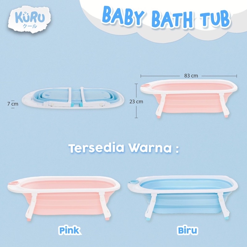 kuru baby silicone baby bathtub