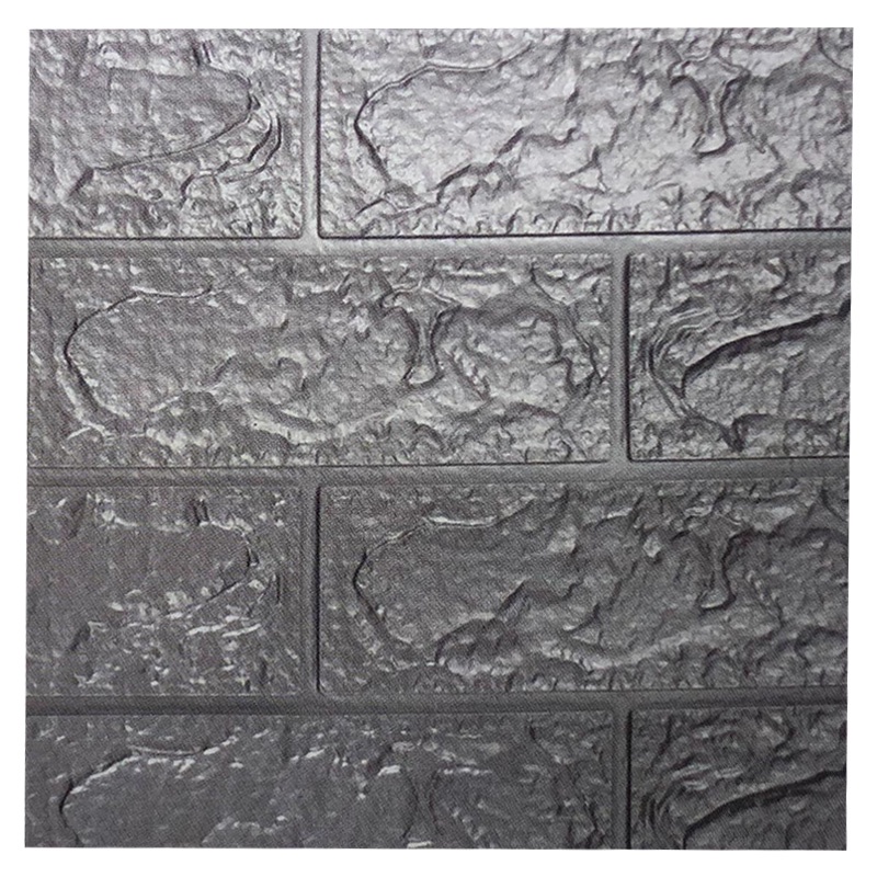 PROMO !! Bisa COD Wallpaper Sticker 3D Foam Anti Air Wallfoam Dinding Rumah Berkualitas(Seri A) Bata-ABU