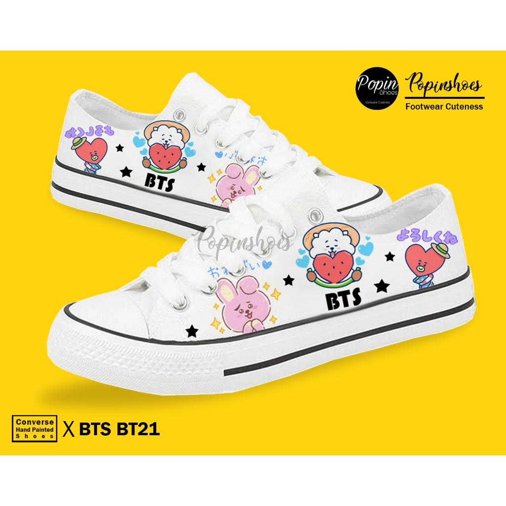 [LIMITED EDT] SEPATU LUKIS BTS - BT21 / ALL STAR / kode:bt21 | Shopee