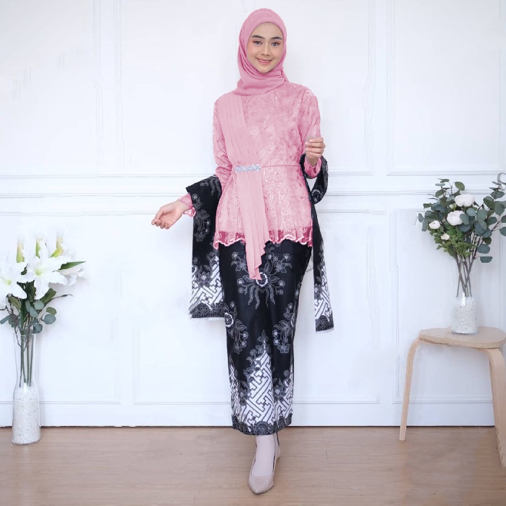Kebaya modern wisuda tunangan lamaran couple murah remaja seragam seragaman sarimbit allsize - Anjela Pager