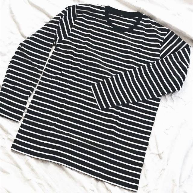 KAOS LONG STRIPE DOMINAN BLACK