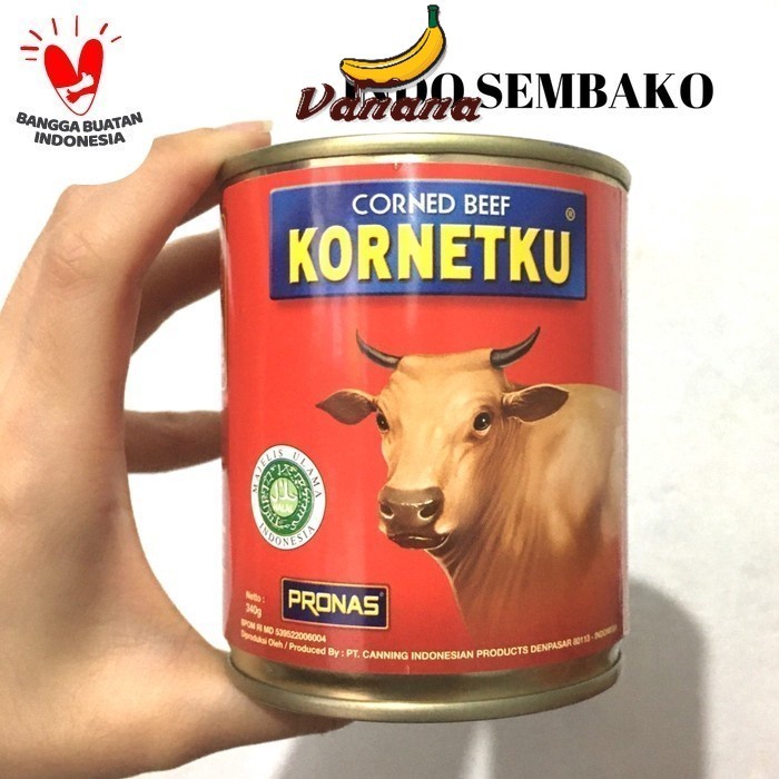 

Kornetku pronas 340gram / Kornetku Pronas Sapi Kaleng / Corned Beeef