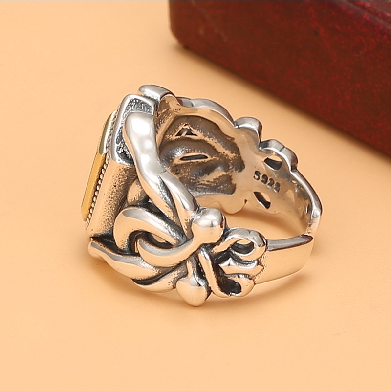 Cincin adjustable Multifungsi Warna Emas Dan silver Untuk Pria