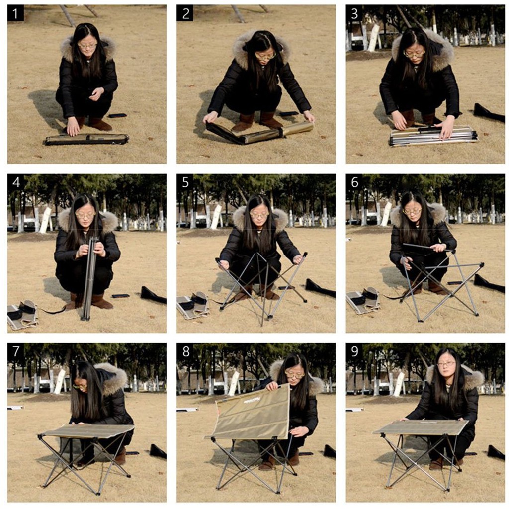 Meja Lipat Naturehike NH15Z012-S &  NH15Z012-L gunung outdoor