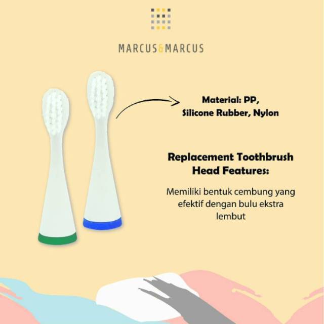 Marcus &amp; Marcus 3 Replacement Toothbrush Heads