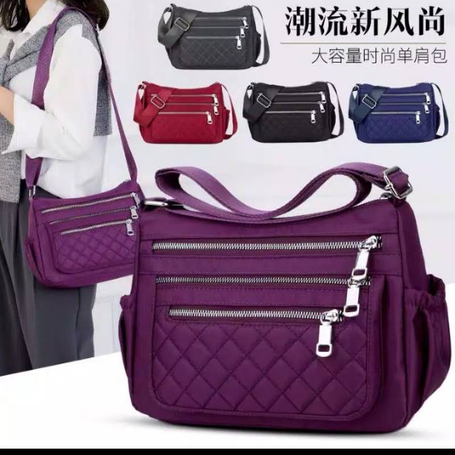 TAS WANITA IMPORT JINJING SELEMPANG BOBO MINI BORDIR