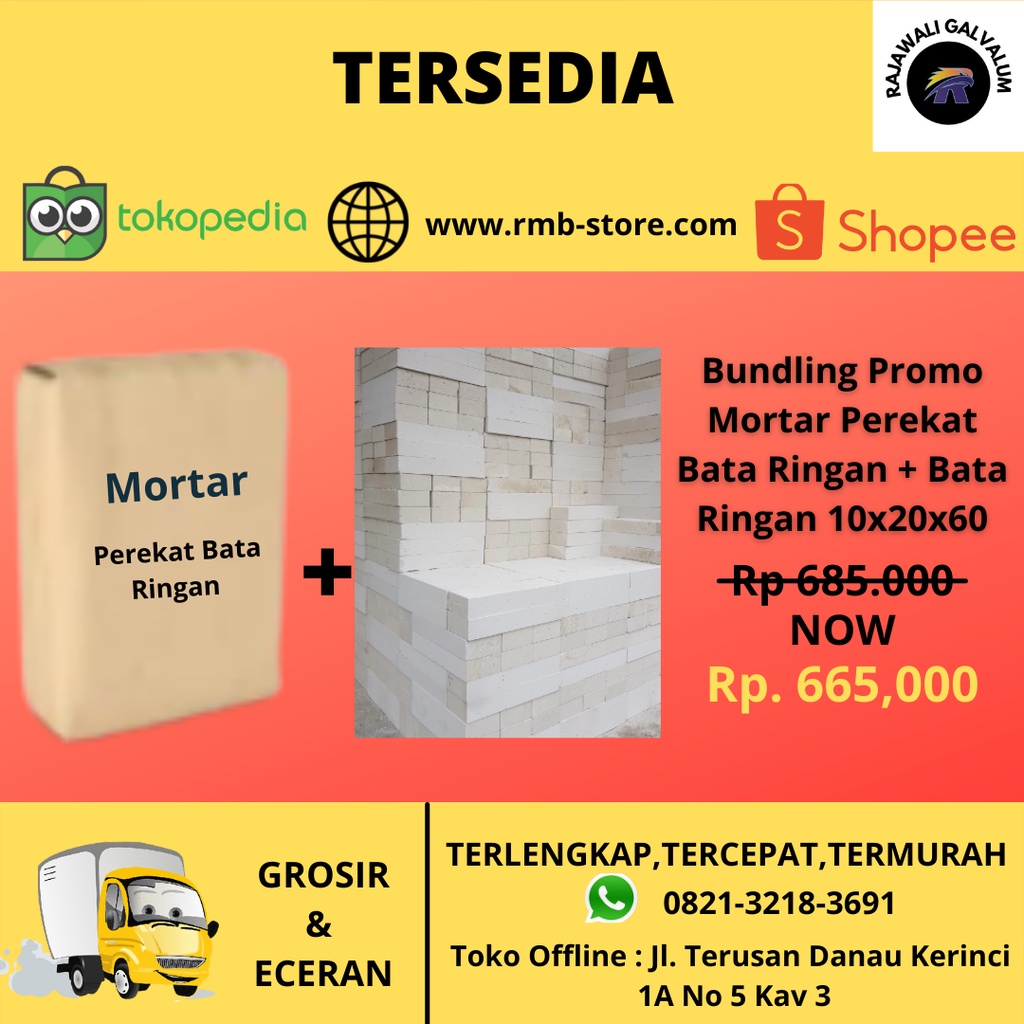 Mortar Perekat Bata Ringan+Bata Ringan