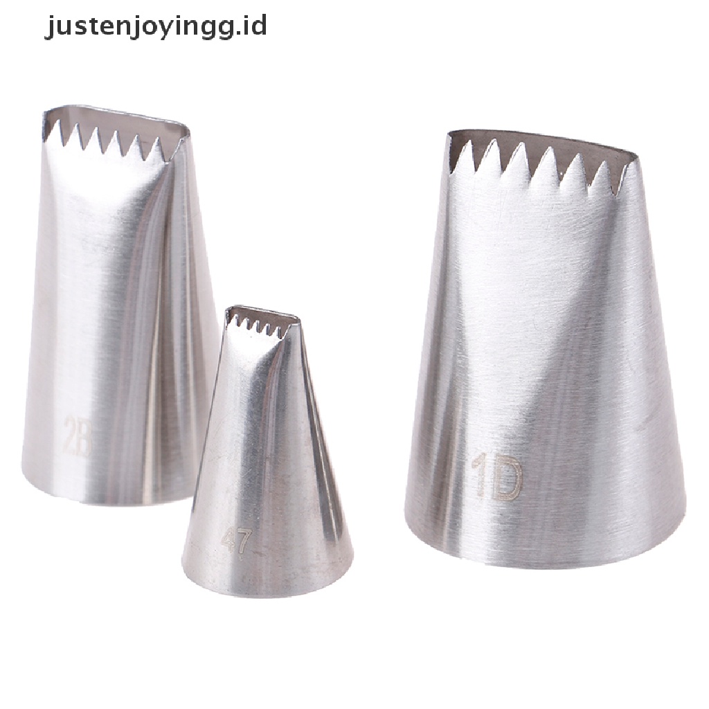 3 Pcs Nozzle Pipa Icing Bahan Stainless Steel