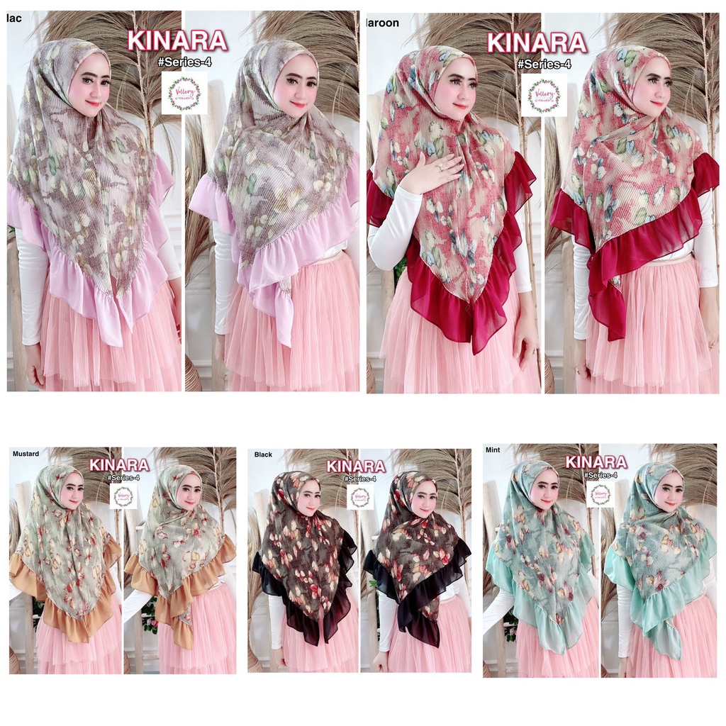 Jilbab Segiempat Segi Empat Square Kinara Plisket Ori Vallery Hijab-2