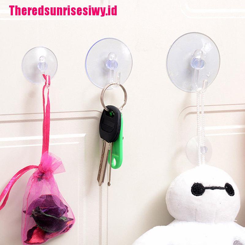 Kait Hanger Model Transparan Dengan Tempelan Suction Cup Untuk Dapur &amp; Kamar Mandi