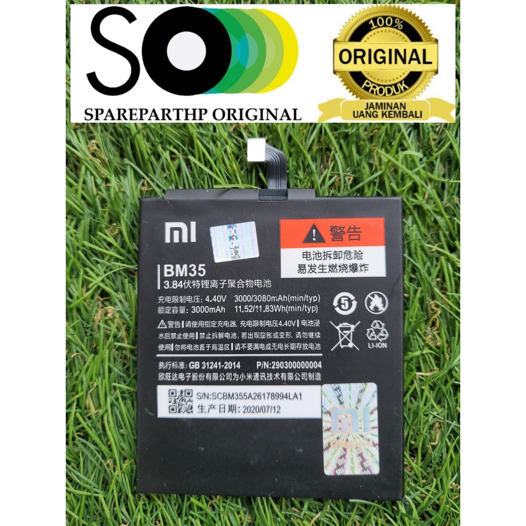 DIJAMIN ORIGINAL 100% BATRE BATERAI BM35 BM 35 XIAOMI MI4C MI 4C