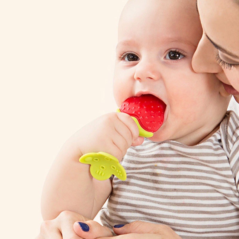 Mainan Gigitan Bayi Silikon Buah Baby Teether Rattle Fruits Silicon