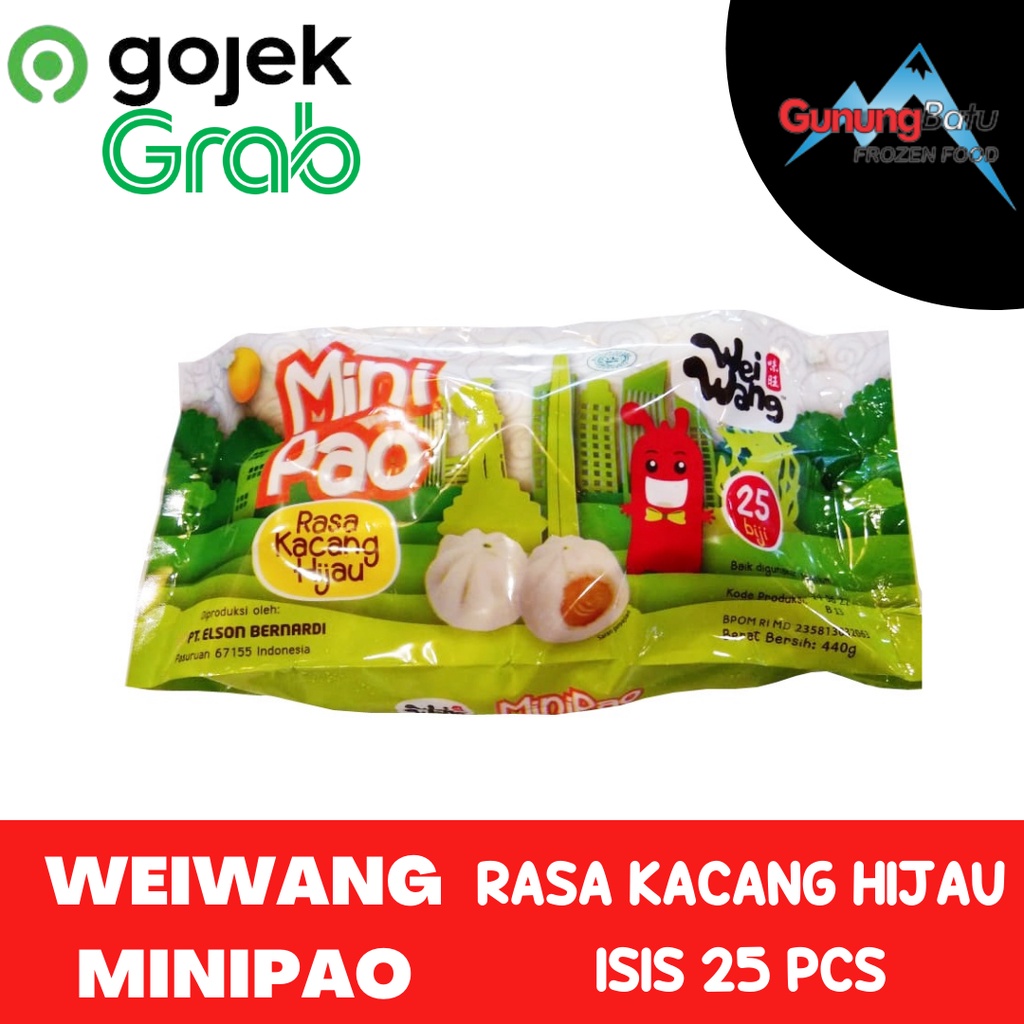 

WEIWANG MINIPAO RASA KACANG HIJAU ISI 25PCS