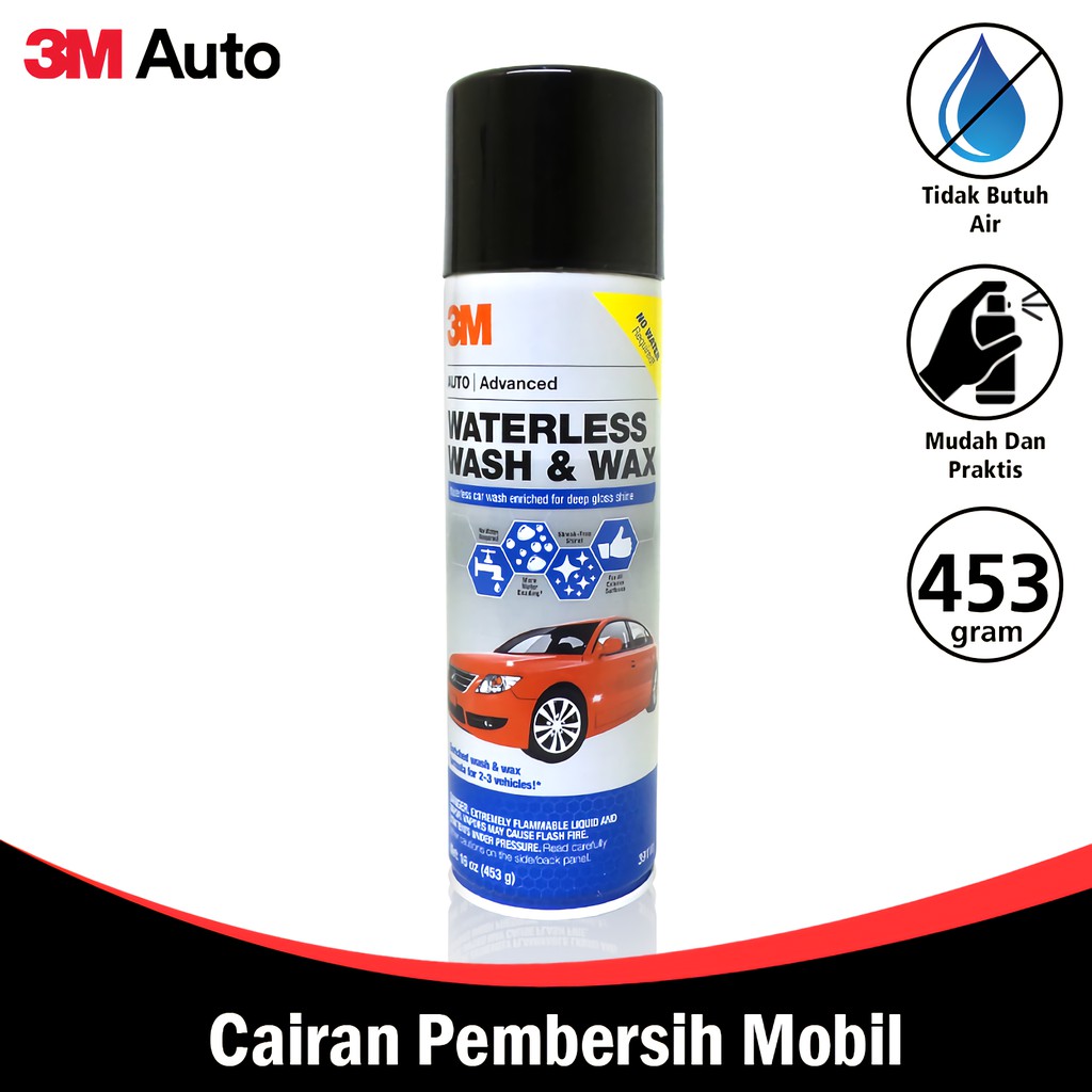 3M Auto Semprotan Pembersih Mobil/Motor 16 OZ Tanpa Air Waterless Wash &amp; Wax Spray 3M-39110