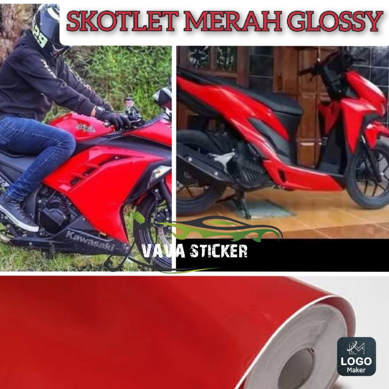 SKOTLET MOTOR MERAH GLOSSY/skotlet motor