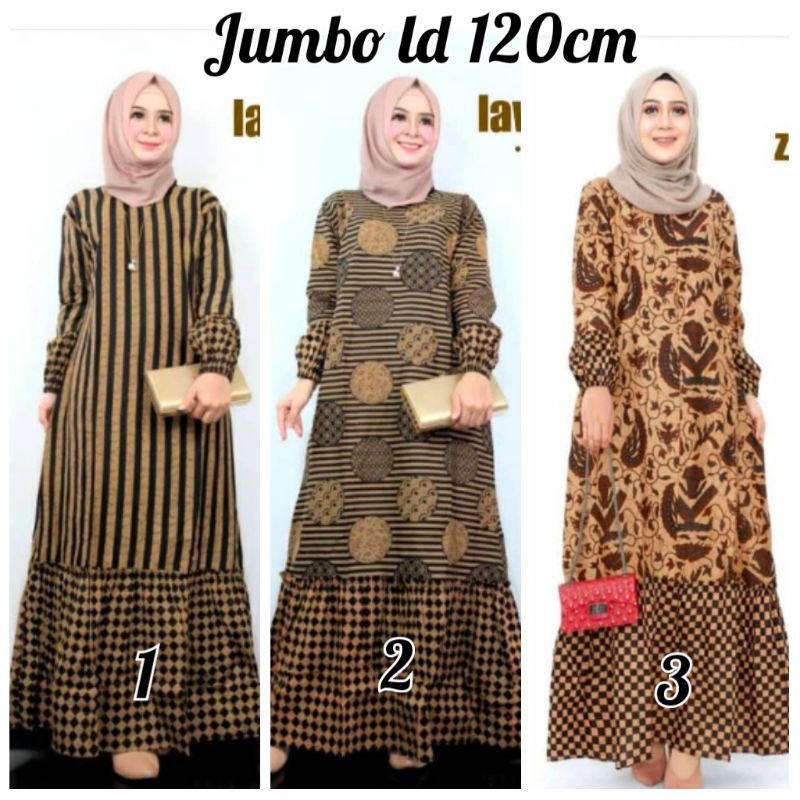 Gamis busui jumbo XXL XXXL gamis ibu gamis katun bigsize gamis batik bigsize gamis Maxi jumbo