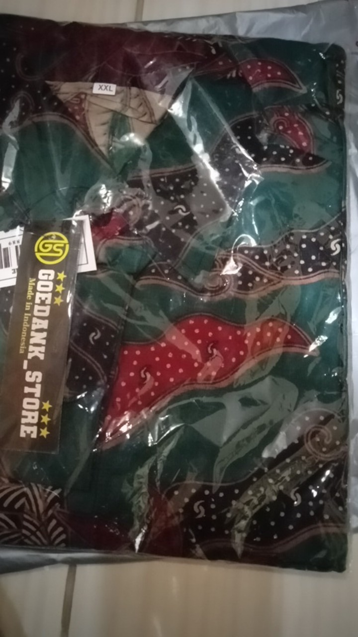 Atasan Batik Pria Lengan Panjang Kenongo Hem Padi Pekalongan M L Xl