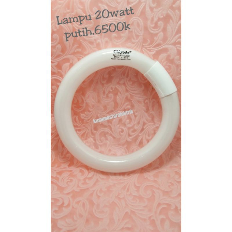 TL ring 20 watt putih.Lampu bundar 20 watt