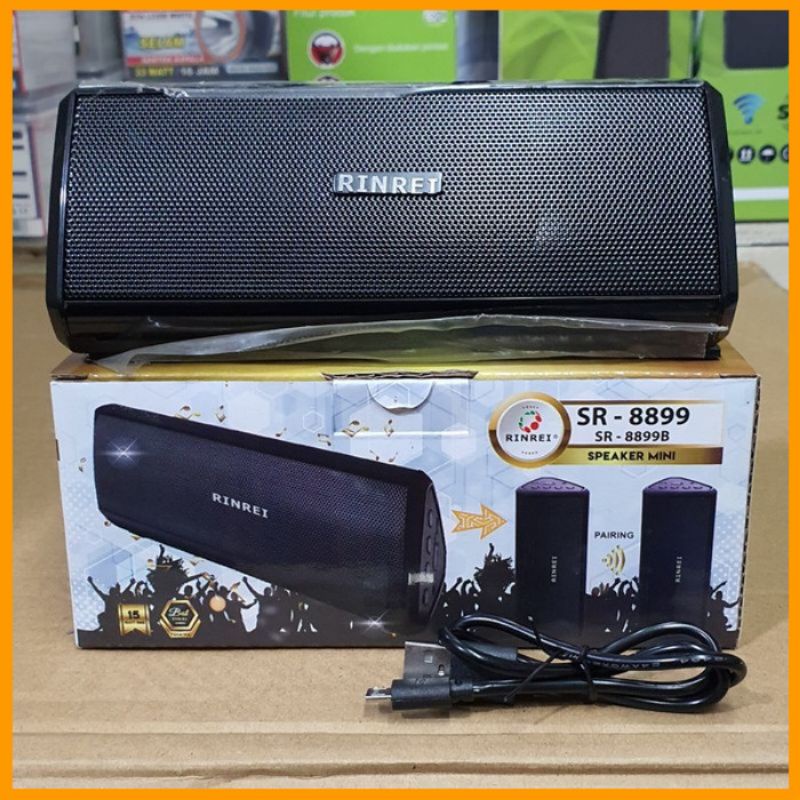 Speaker Bluetooth Portable Original FM Radio USB Super Bass /Musik Box Bluetooth Bluetooth Rinrei SR 8899 B Mirip GMC 881A