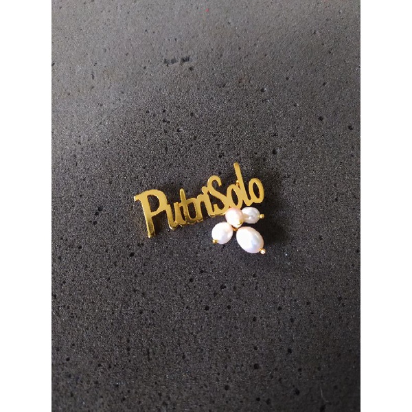 Bros Nama Sepuh Emas Kombinasi Mutiara Air Tawar